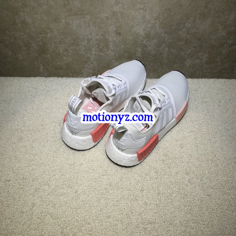 Real Boost Adidas NMD R1 PK White Pink GS